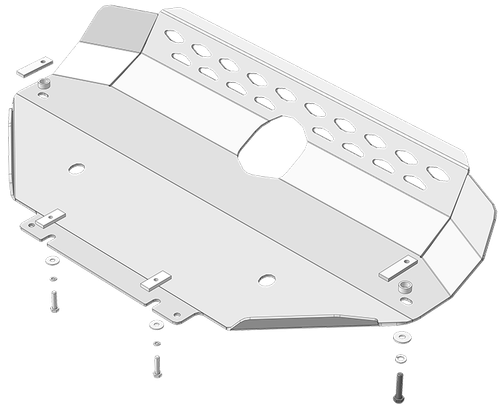 Защита Радиатора, Рулевых тяг. 5 мм, Алюминий. для Land Rover Discovery IV 2009-2014 MOTODOR.33210