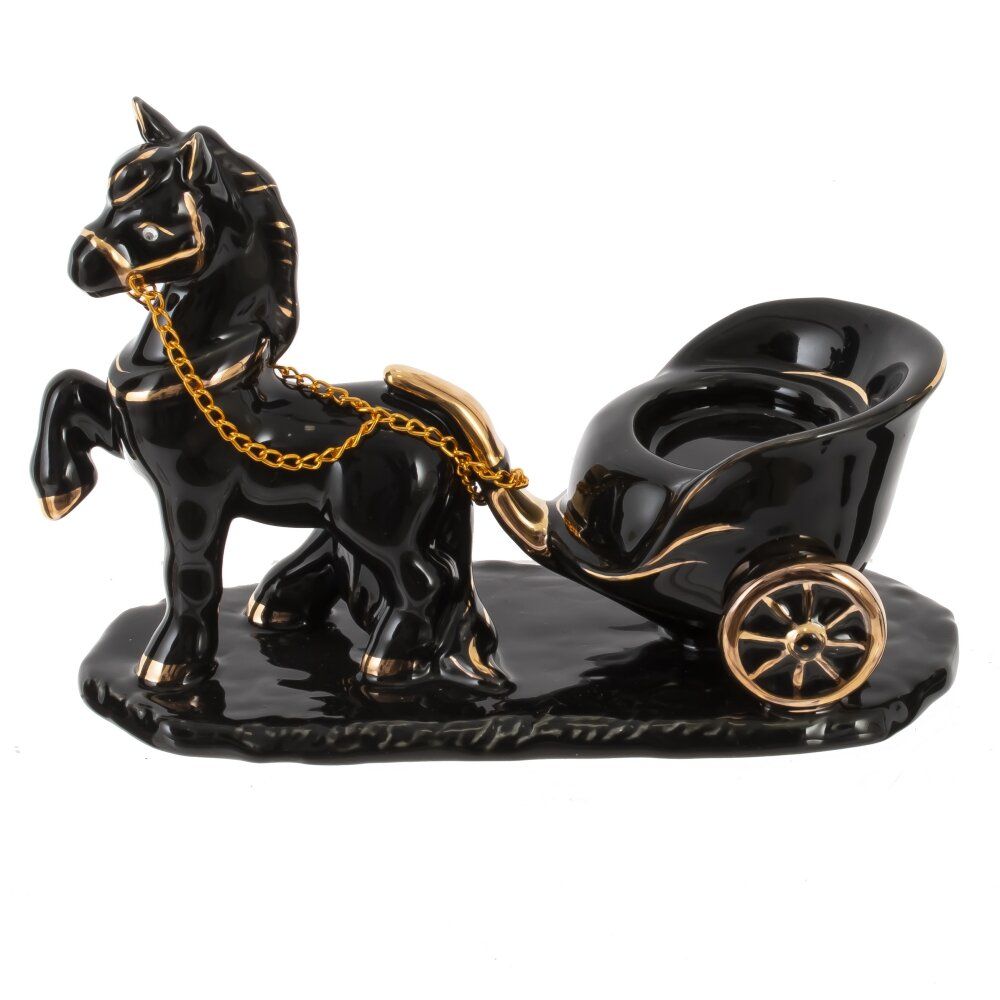 GAEM Фигурка декоративная "Лошадка" с подсвечником, L17 W7 H12 см