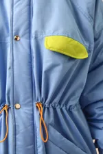 Парка Choompu оверсайз голубая