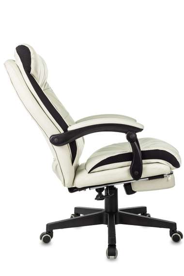 Кресло руководителя Бюрократ CH-824MSG-BF слоновая кость эко.кожа/ткань пластик