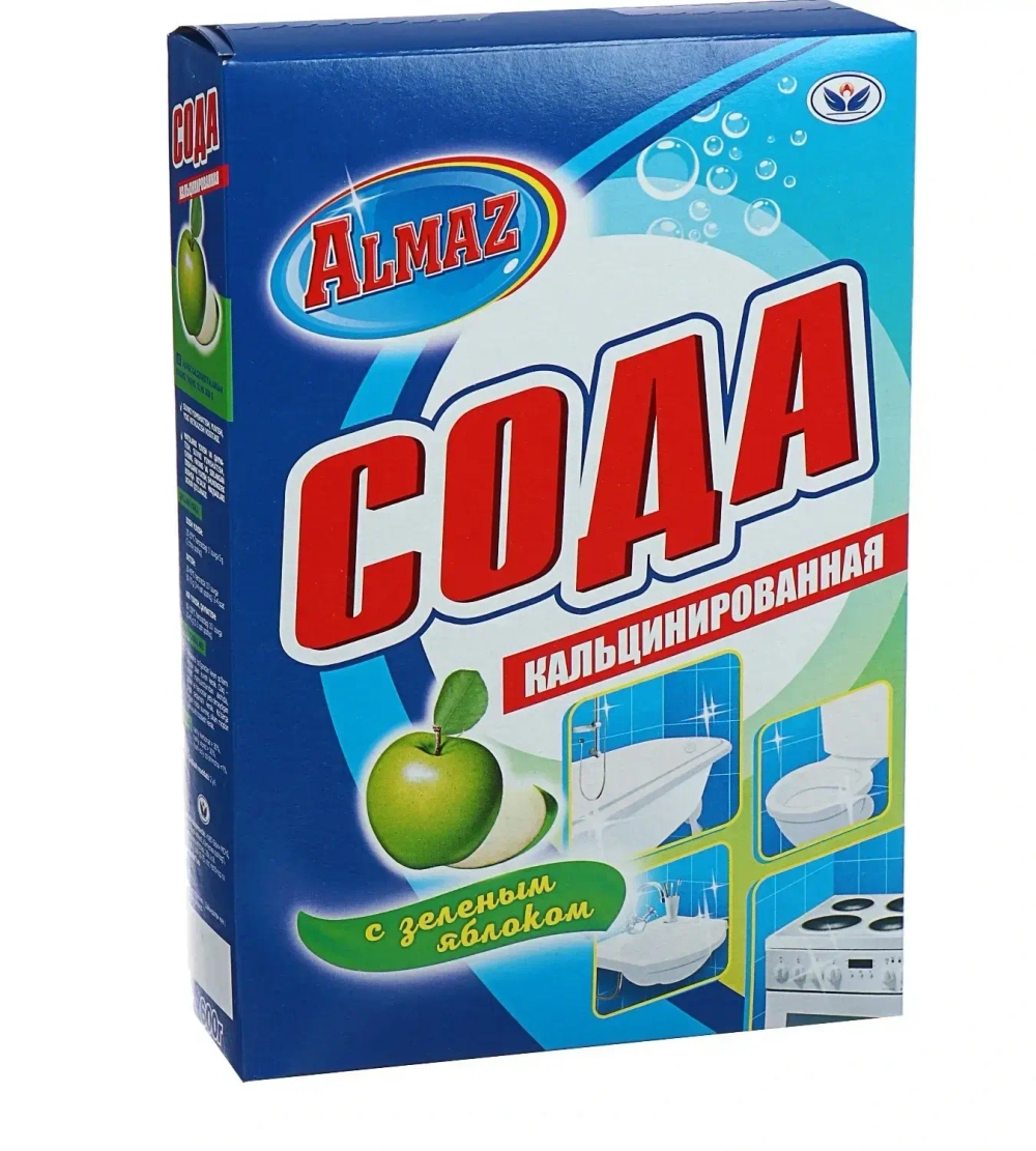 Сода кальцинированная Almaz Зелёное яблоко 600 г
