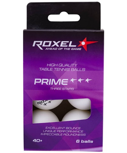 УЦЕНКА Мяч для настольного тенниса 3* Prime, белый, 6 шт.