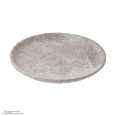 Поднос круглый из натурального камня персидский шелковый мрамор 10-1. 379 диаметр 20 см Иран
