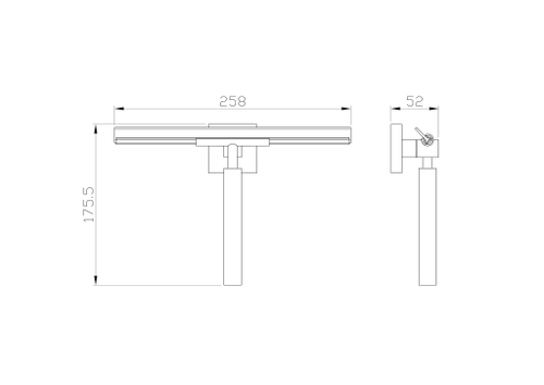 Скребок для чистки стекла WONZON & WOGHAND POLO, Темное золото (WW-8923-DG)
