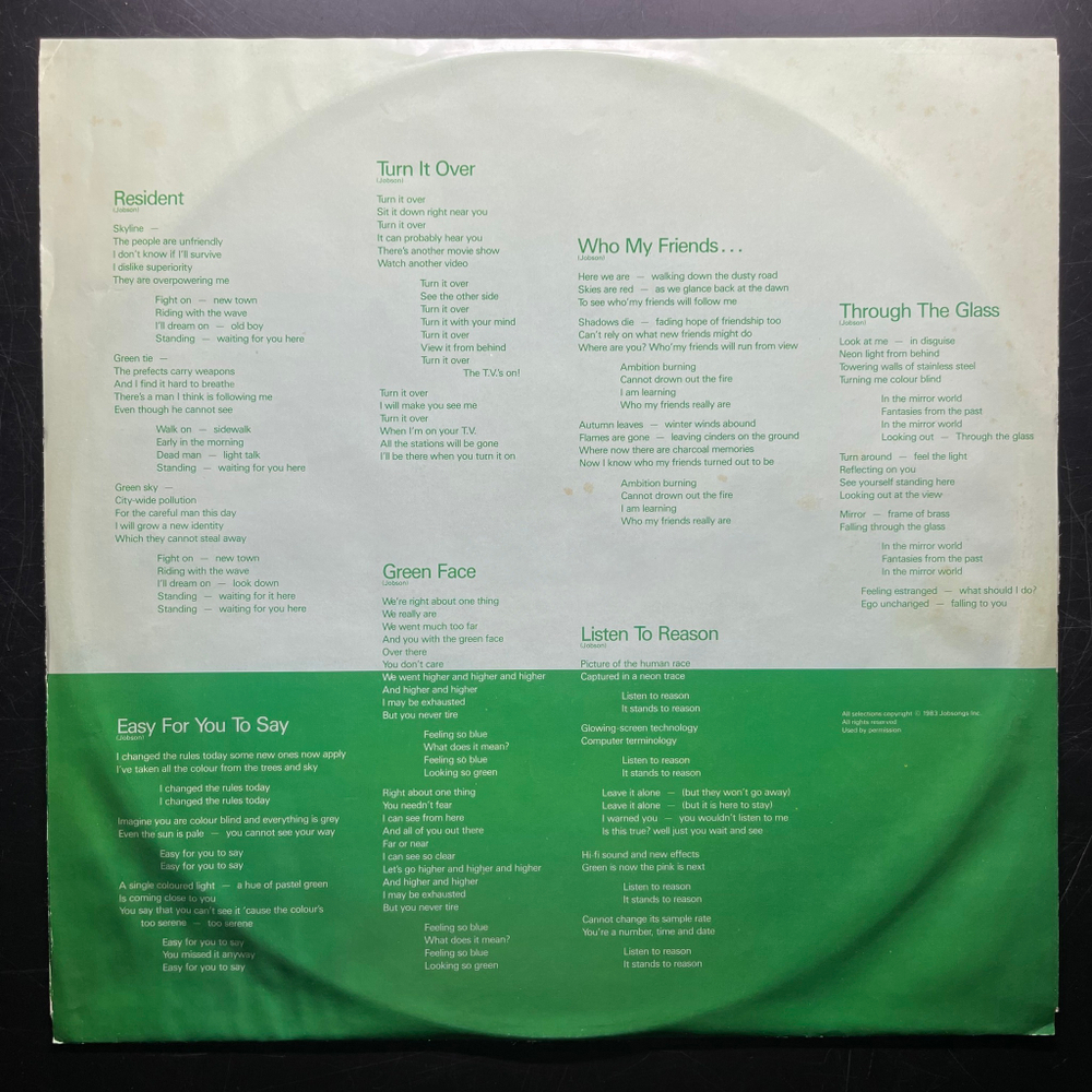 Eddie Jobson / Zinc – The Green Album (США 1983г.)
