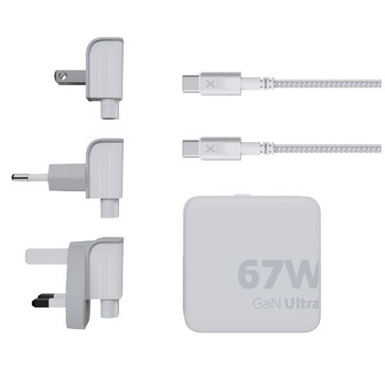 Xtorm XVC2067 GaN Ultra дорожное зарядное устройство мощностью 67 Вт с кабелем USB-C PD мощностью 100 Вт