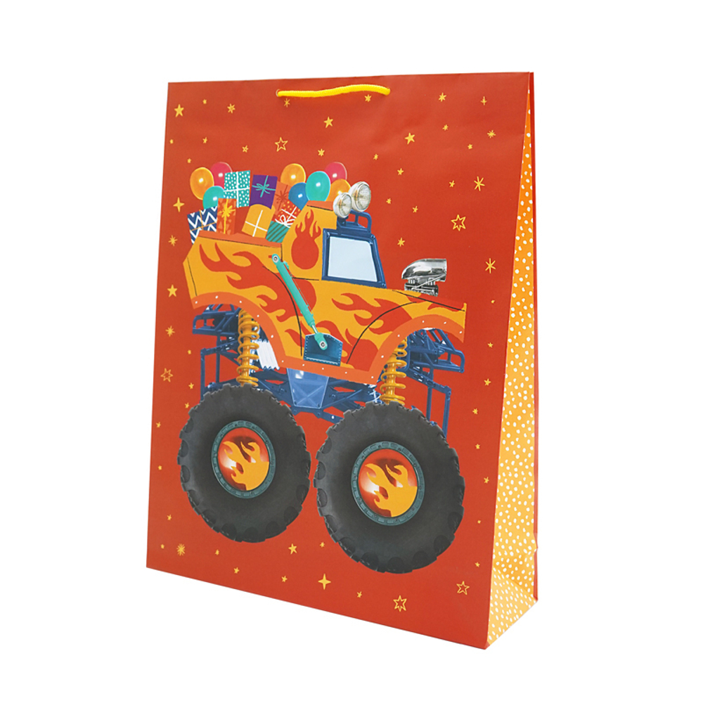 Пакет подарочный "Монстр-трак" 33*10*42 см