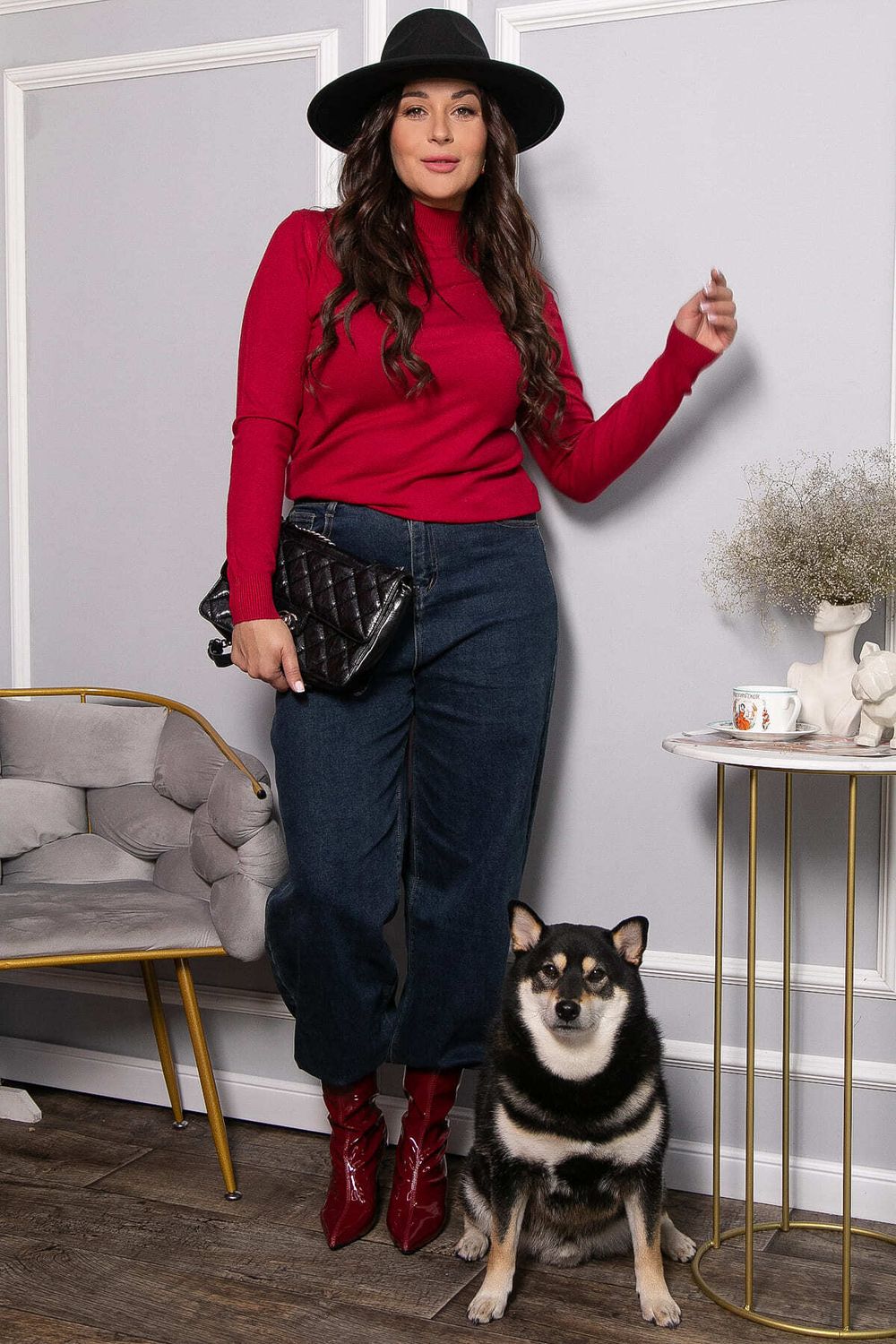 Водолазка Осенняя история (красная) Б14541-20М LT Collection