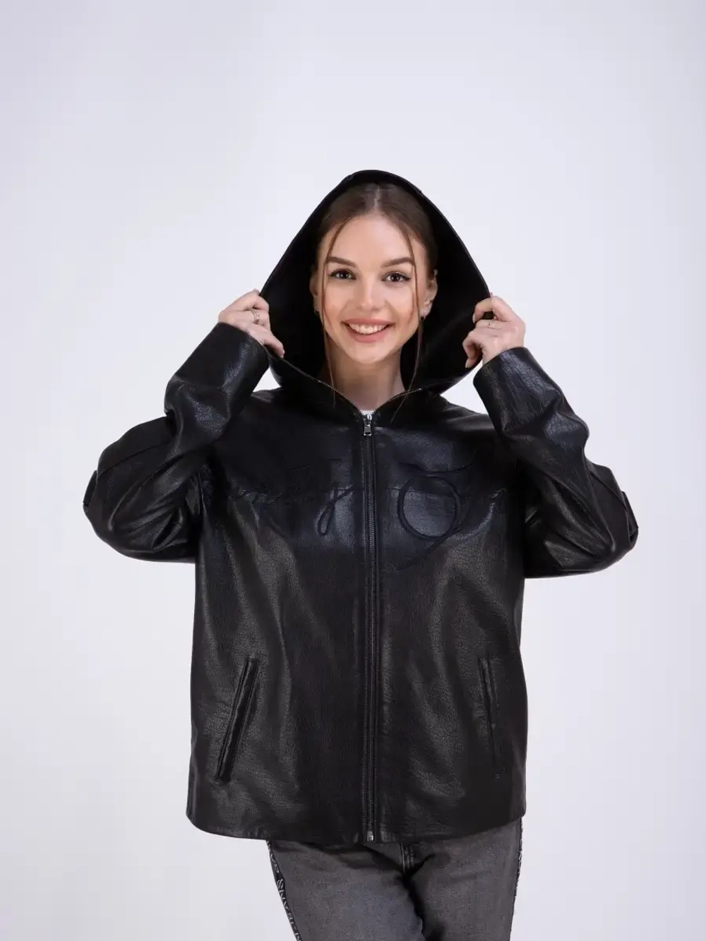Куртка женская кожаная большие размеры