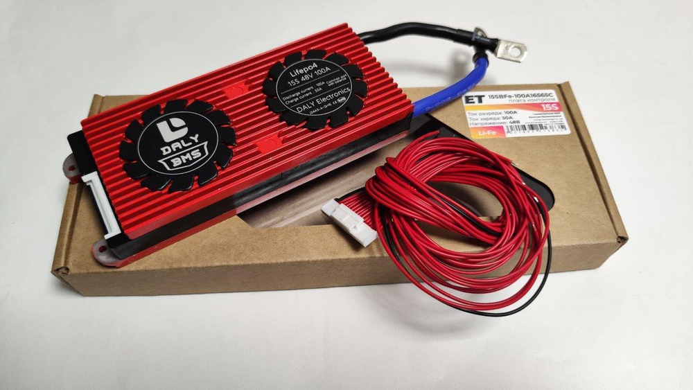 Плата контроля BMS LiFePO4 15S 48V 100A