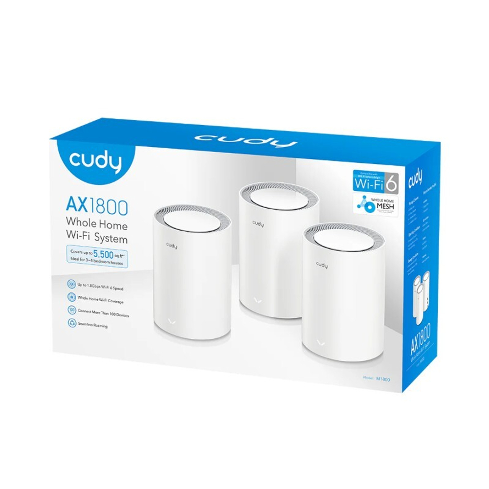 Cudy M1800 Wi-Fi 6 Mesh-система AX1800 3-Pack