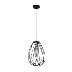 Подвесной светильник 1x60Вт E14, металл, чёрный/бронза
