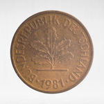 Germany, 5 Pfennigs, 1981, (Munich Mint - "D"), VF