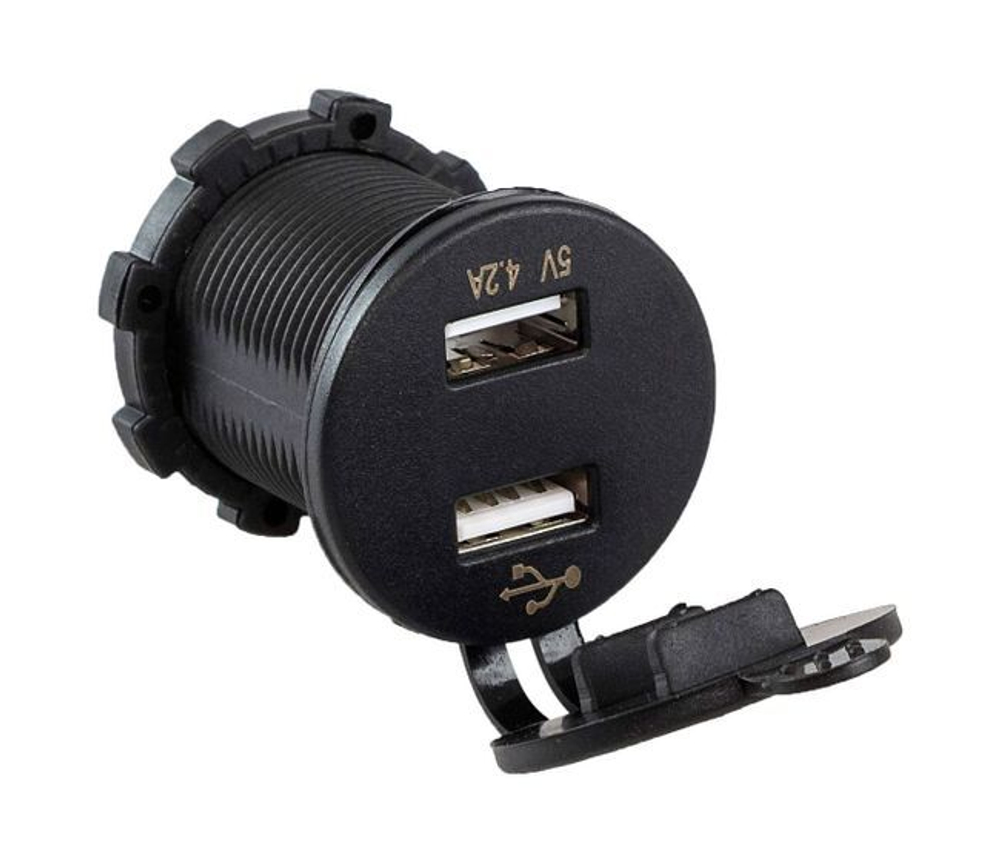 Разъем USB 5В 4.2А и вольтметр цифровой 5-30 В