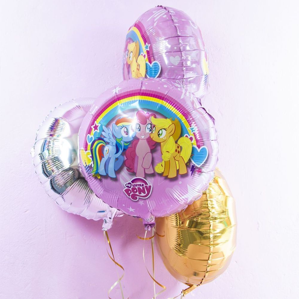 Шар (18''/46 см) Круг, My Little Pony, Дружные Лошадки, Розовый, 1 шт.