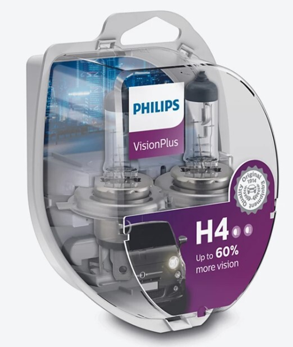 Лампа 12 В H4 60/55 Вт Р43 X-treme Vision Pro150 галогенная 2 шт. Philips