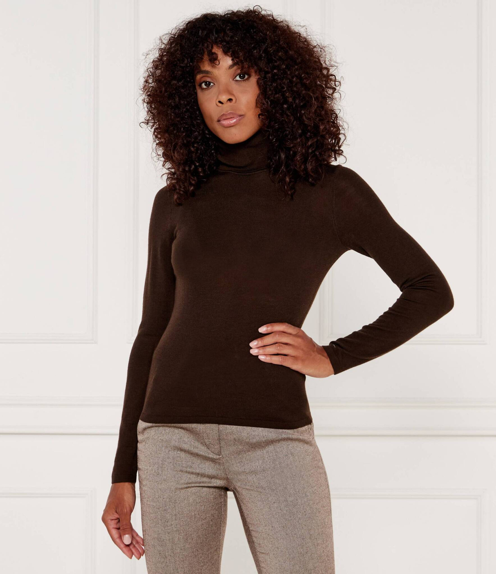 Шерстяной гольф Tommy Hilfiger - коричневый(WW0WW43098)