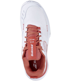 Женские теннисные кроссовки Babolat SFX Evo All Court - white/terra cotta