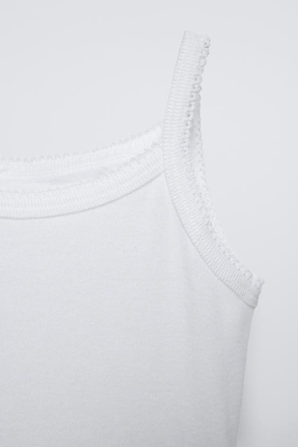 ZARA НАБОР ИЗ ТРЕХ ТОПОВ, БЕЛЫЙ