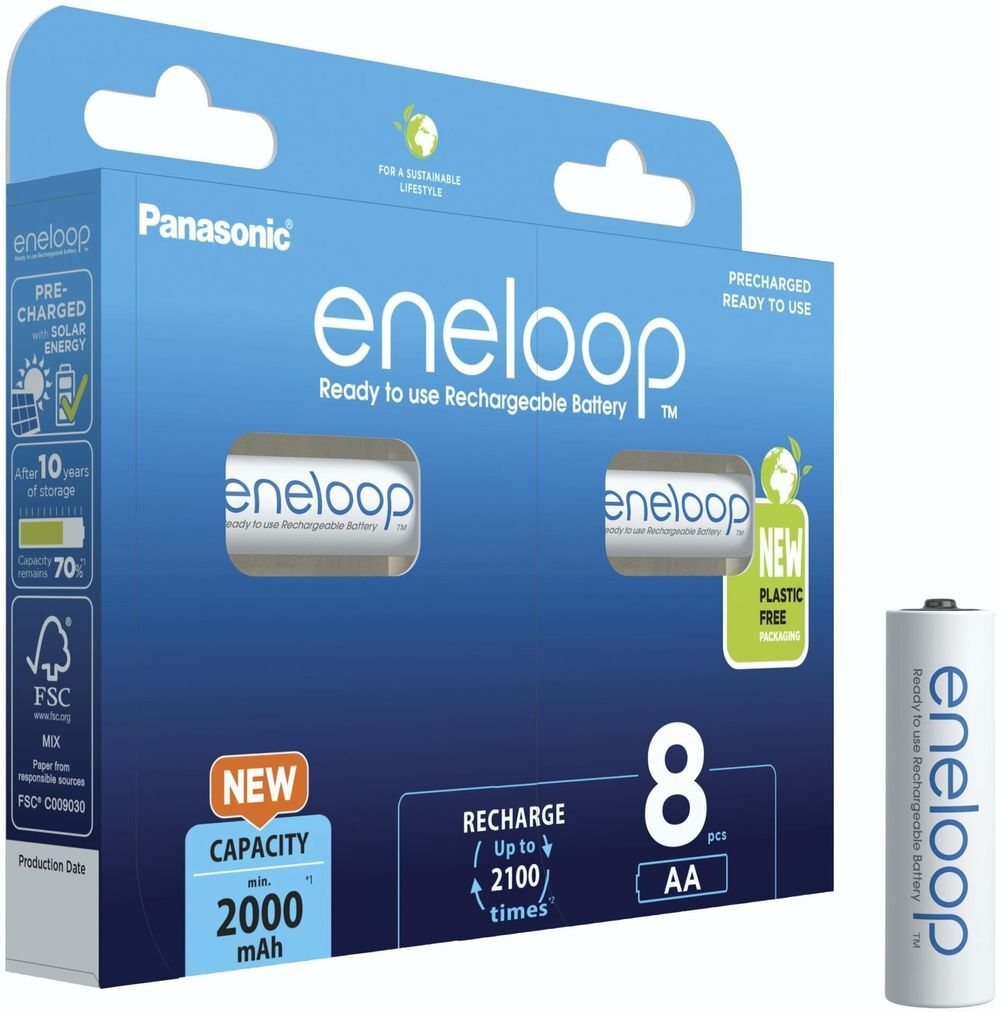 Аккумулятор Panasonic Eneloop BK-3MCDE/8BE 2000 mAh 8шт AA