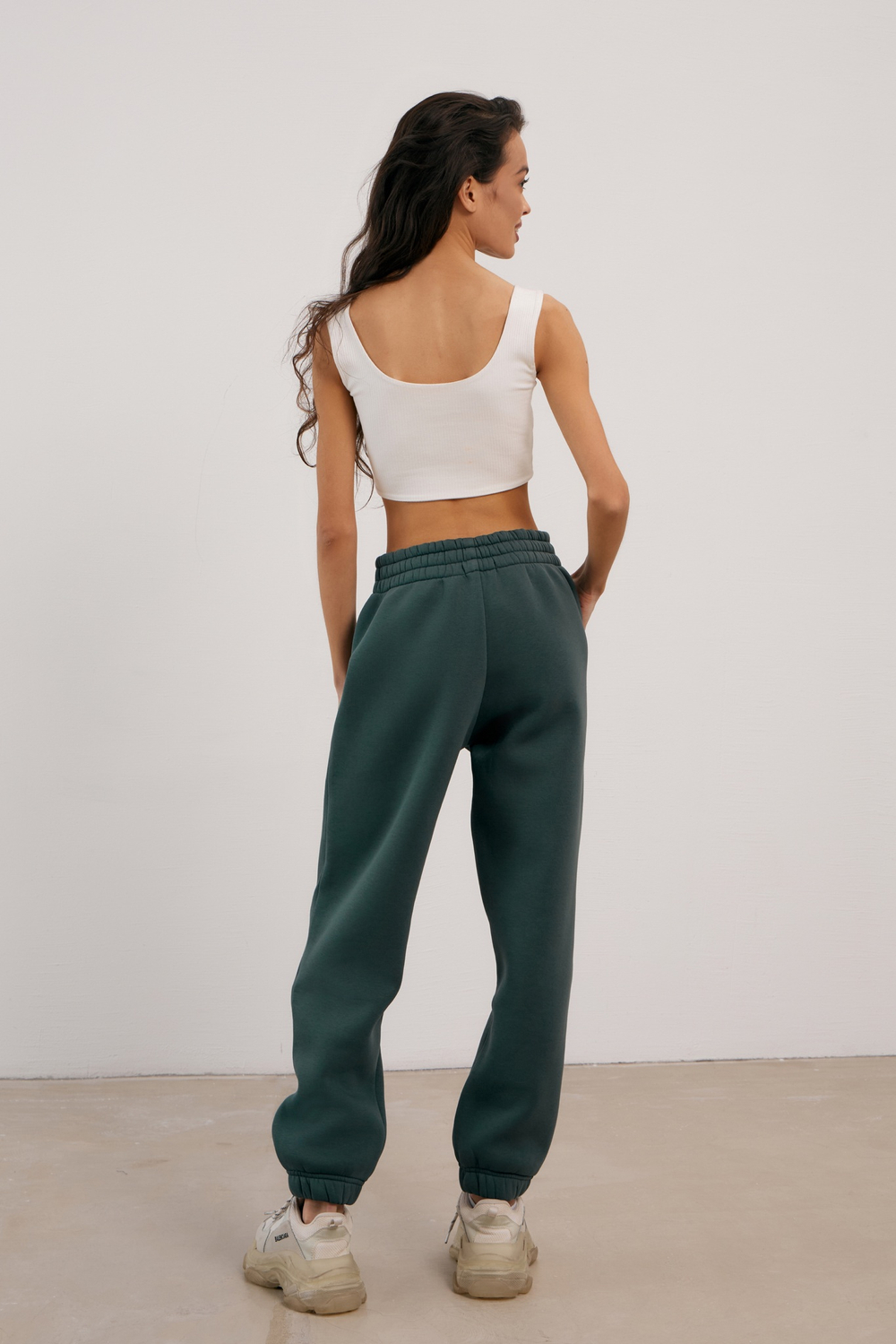 Джоггеры OVERSIZE, с начесом, пихта