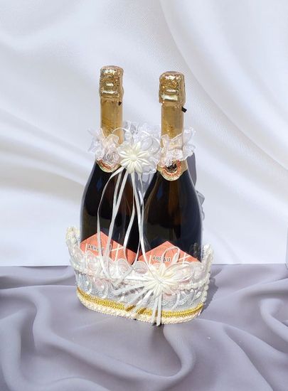Корзина для бутылок свадебного шампанского Жених и Невеста