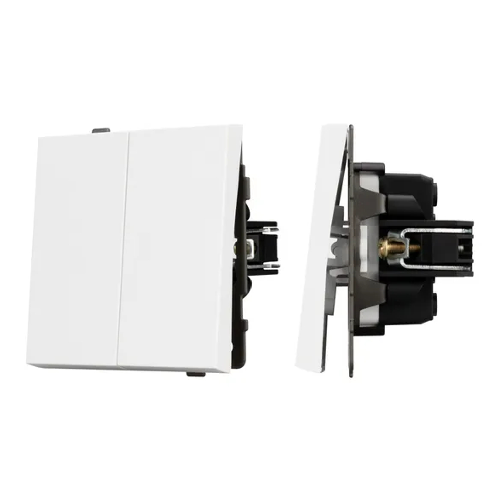 Механизм выключателя двухклавишный проходной SWT-TENDO-MKP2-PL-WH (230V, 10A) (Arlight, -) 054066