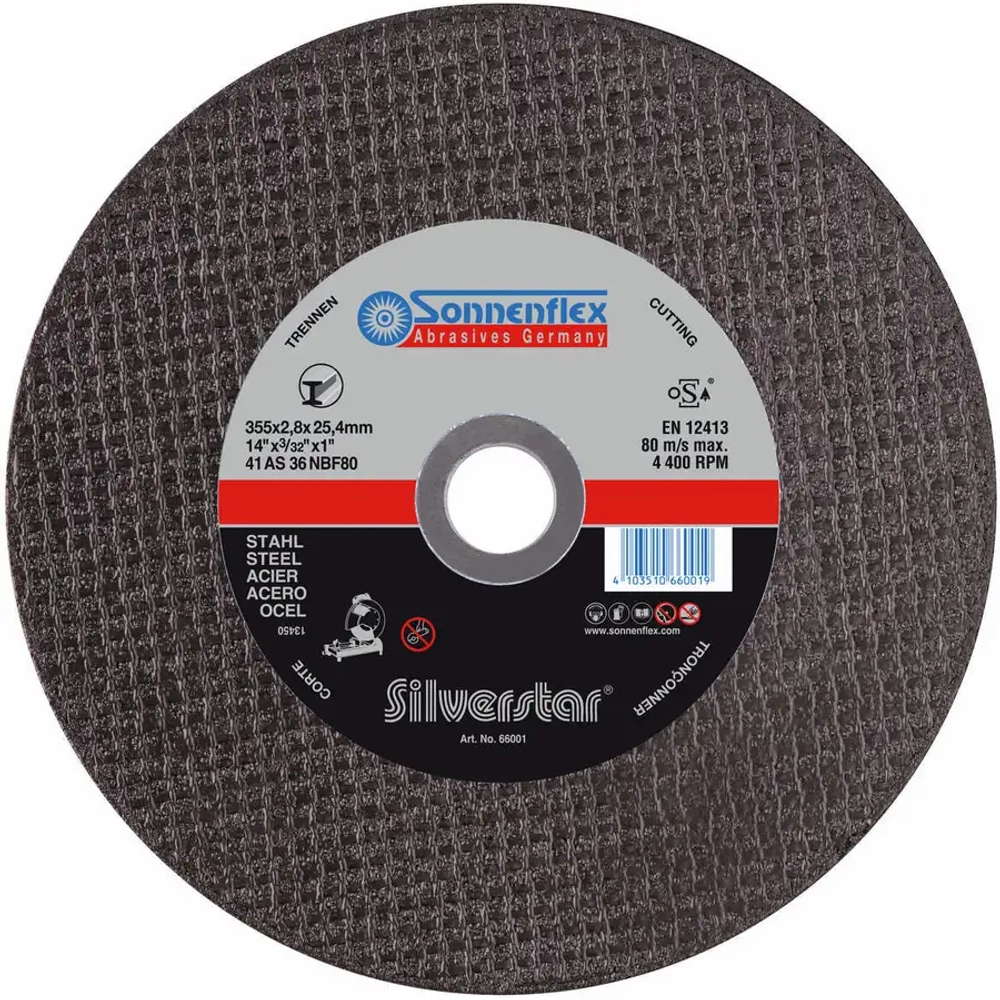 Отрезной диск Silverstar 355x2,8x25,4 AS36 NBF F41 Sonnenflex 66001