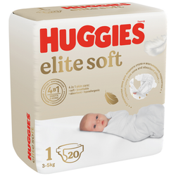 Подгузники Huggies Elite Soft для новорожденных 3-5кг, 1 размер, 20шт