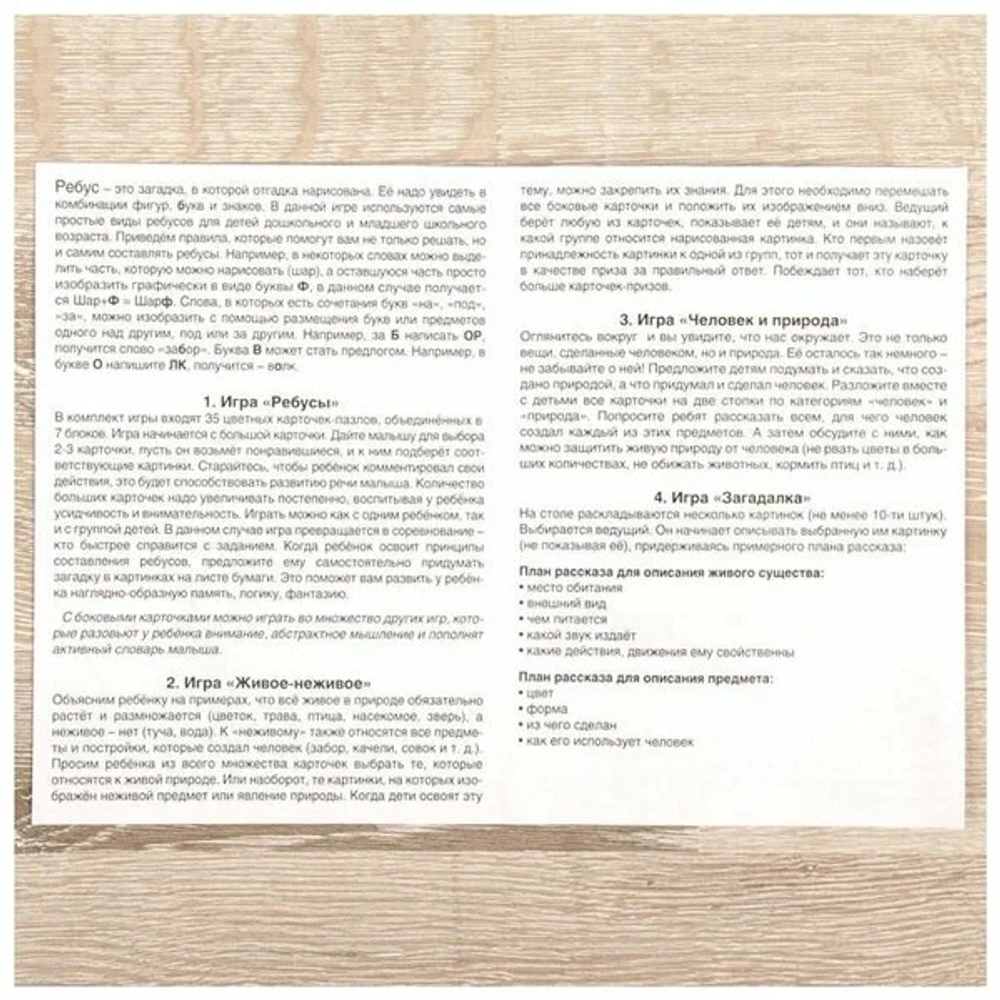 Игра настольная Русский стиль "Умные игры. Ребусы", картонная коробка И