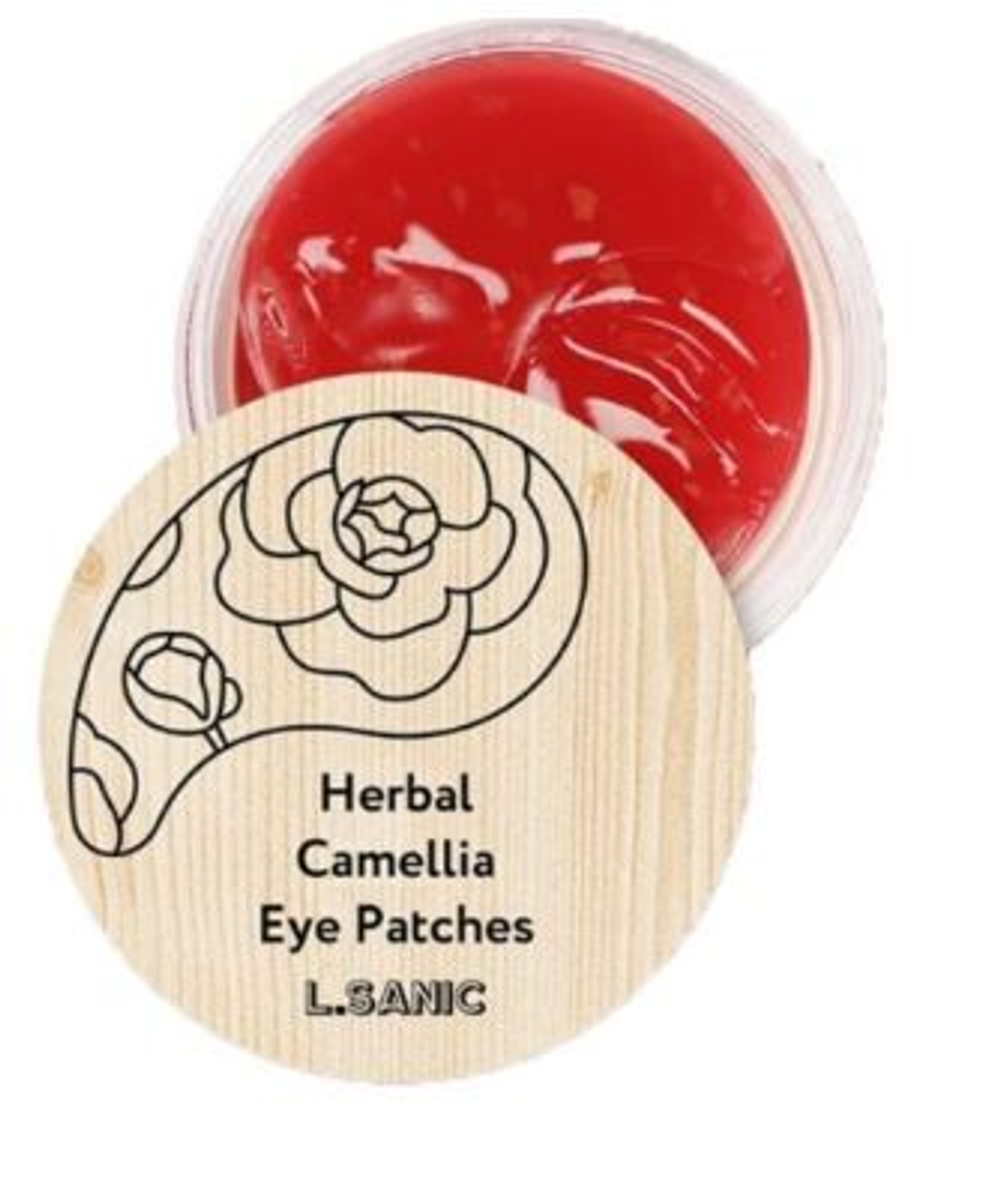 L.Sanic Гидрогелевые патчи с камелией и французской розой, Herbal Camellia Hydrogel Eye Patches