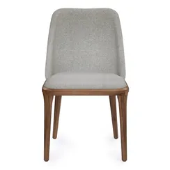 Стул Bruno, бежевый, ножки орех