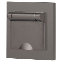 Розетка Intro Accent 6-203-09 2P+E Schuko с крышкой, 16А-250В, IP20, СУ, AL/CU, титан | Intro