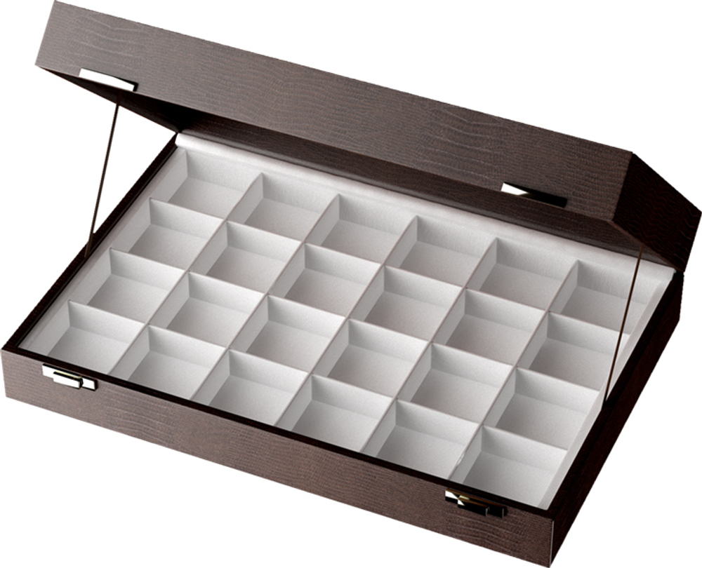 Планшет-футляр Альфа/24 ячейки 03 (48х48 мм.)/крышка/2 замочка