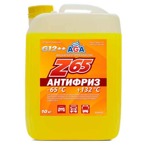 ОЖ Антифриз готовый AGA Z-65 G12++ желтый (10кг)