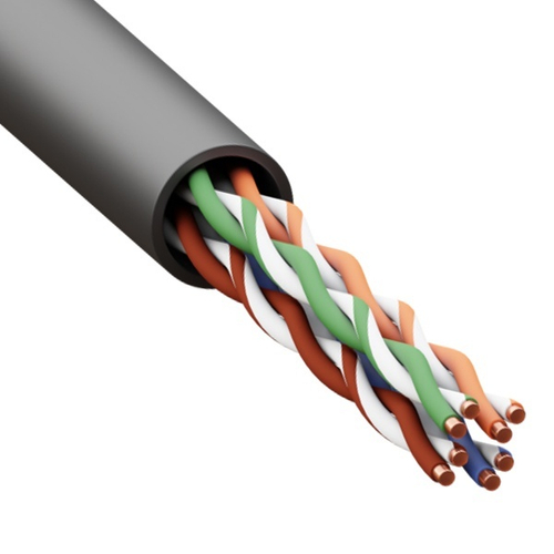 Кабель витая пара неэкранированный U/UTP 4PR cat 5e 24AWG оболочка LDPE черная [305м] TERACOM PRO (провод для интернета) TRP-5EUTP-04PE-BK-OUT3