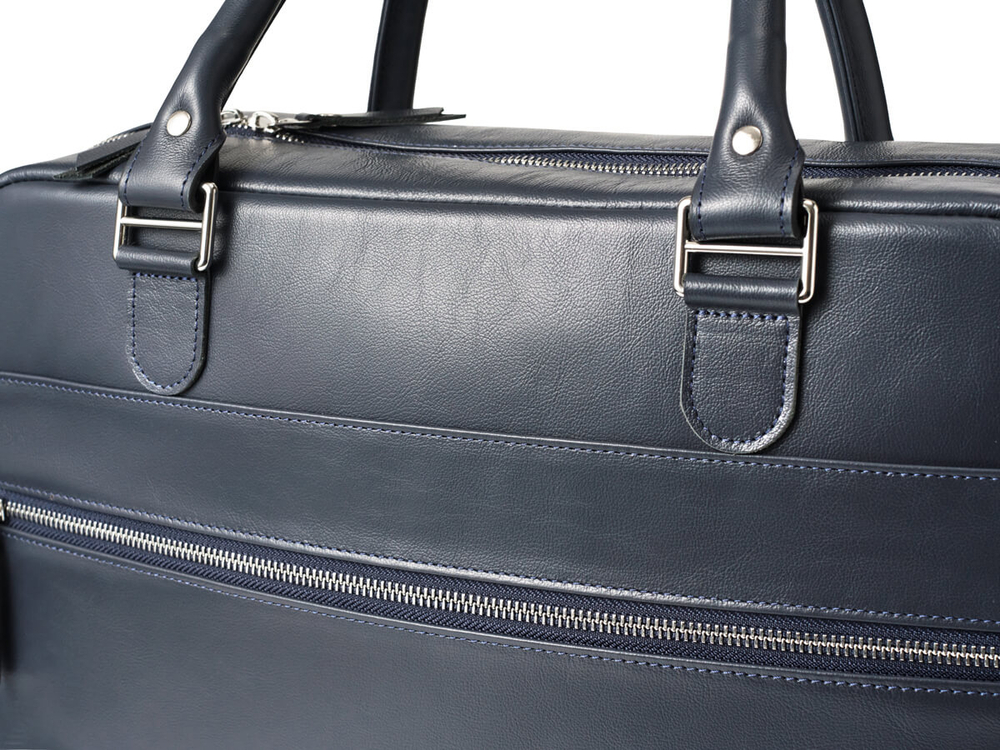 Деловая сумка из натуральной кожи "Alverio Blue"