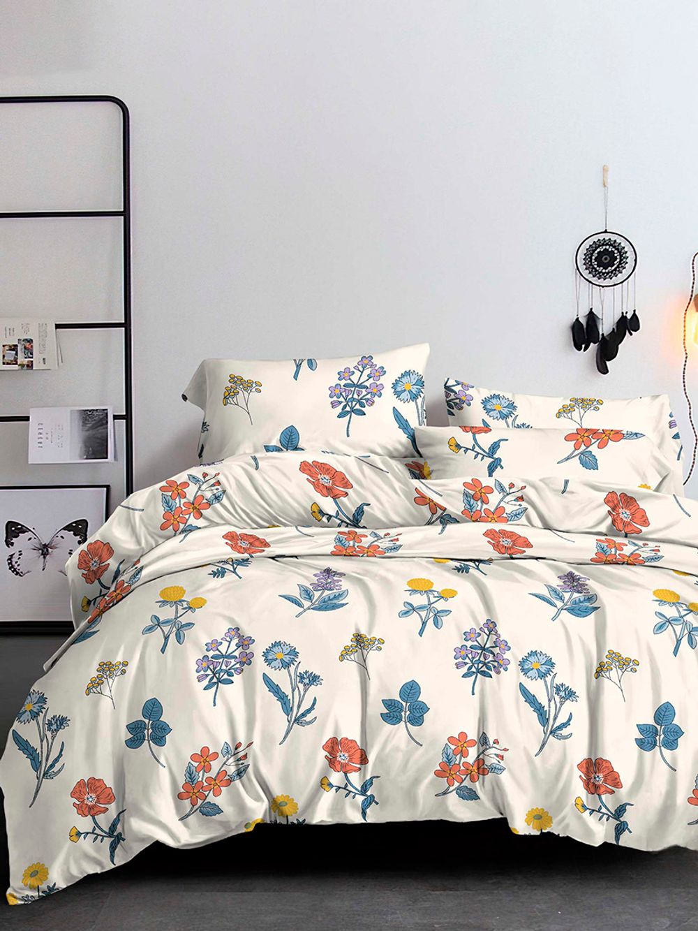 Постельное белье полисатин Simple House "Anson" 2-спальное Наволочка 50х70 см 2 шт Простынь 240x215 см Пододеяльник 175x215 см