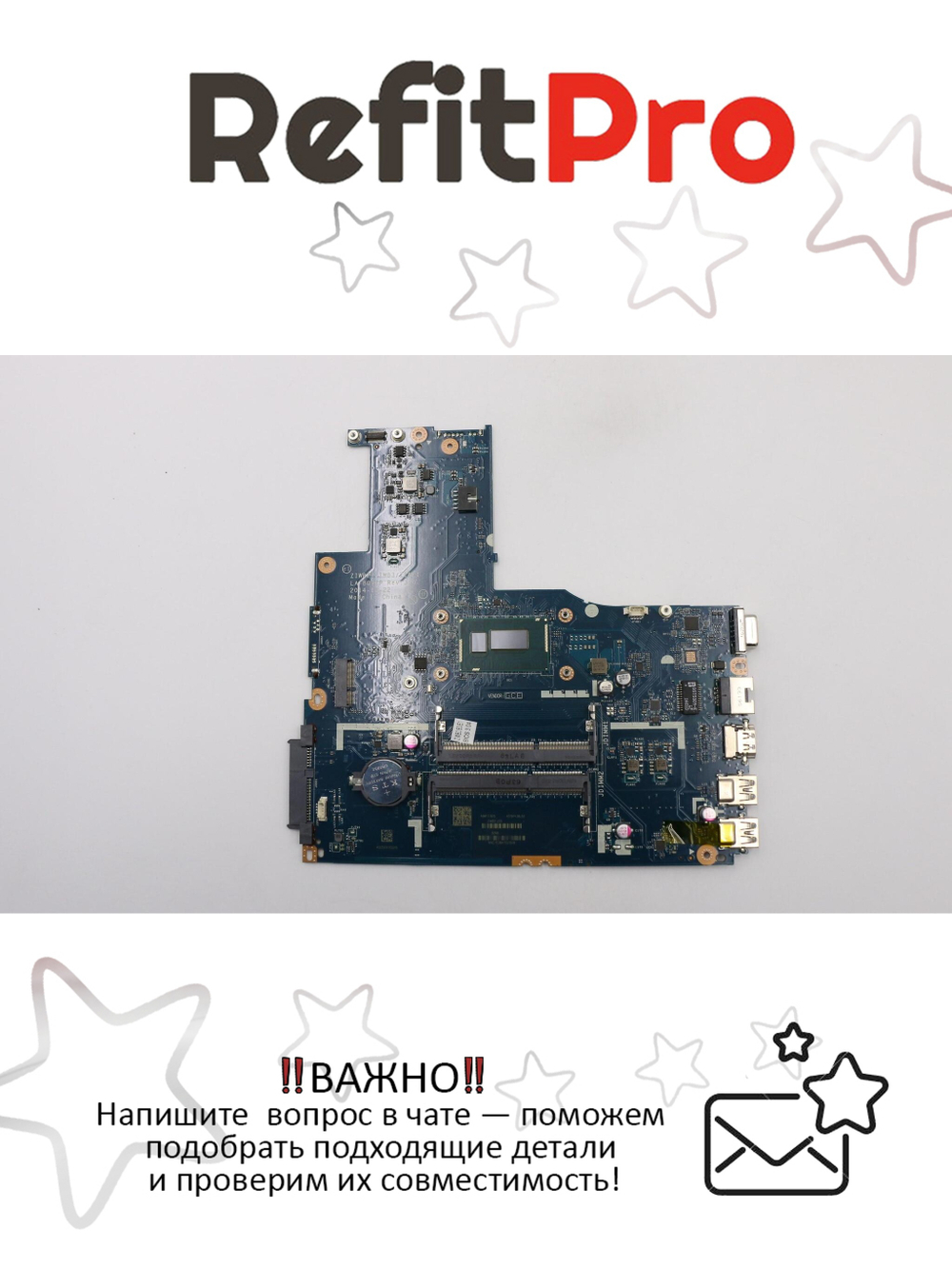 Материнская плата для ноутбука Lenovo B50-70 LA-B09 W8 UMA Intel Pentium 3558U FPN DOC 1000Pro (5B20G46279), оригинал