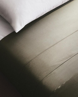 ZARA HOME (300 НИТЕЙ) ПРОСТЫНЯ ИЗ ХЛОПКА, СЕРЫЙ