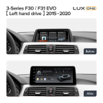 Магнитола для BMW 3 серия F30 2016-2020 и 4 серия F36, F32 EVO - Teyes LUX ONE монитор 12.3" на Android 10, CarPlay, 4G SIM-слот, 6/128ГБ