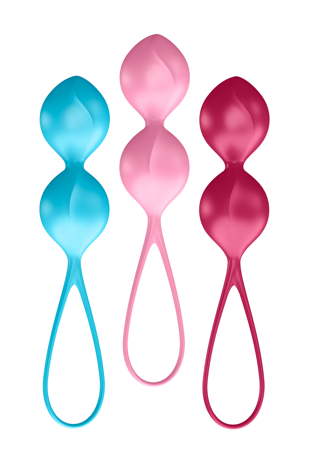 Набор вагинальных шариков Satisfyer Balls C03 Double, силикон, ассорти, Ø 3 см.