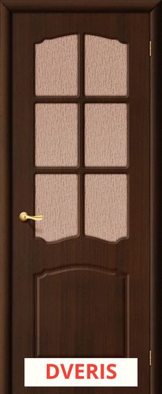 Межкомнатная дверь строительная Лидия со стеклом (Венге)