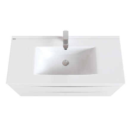 Тумба с умывальником IDDIS Cloud, подвесная, 100 см, белая, CLO10W1i95K