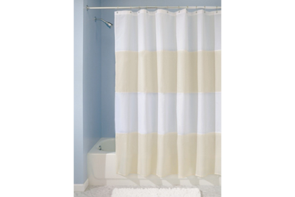 Штора для ванной Home One Stripes Print,180х180, полиэстер, бежевый