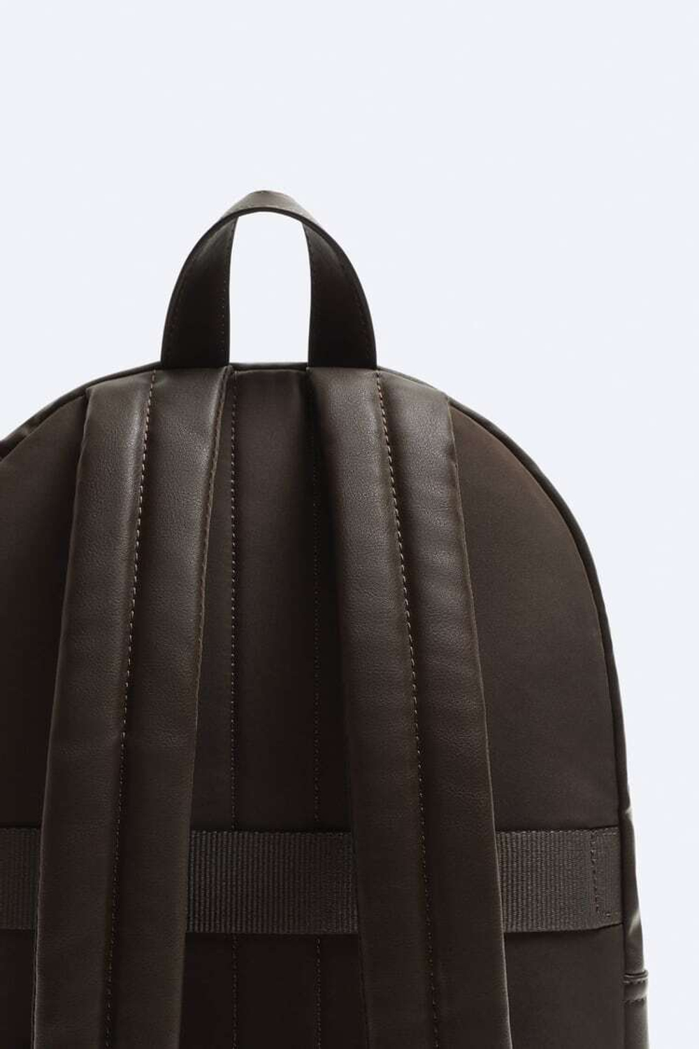 ZARA РЮКЗАК С КЛАПАНОМ И КАРМАНОМ, КОРИЧНЕВЫЙ