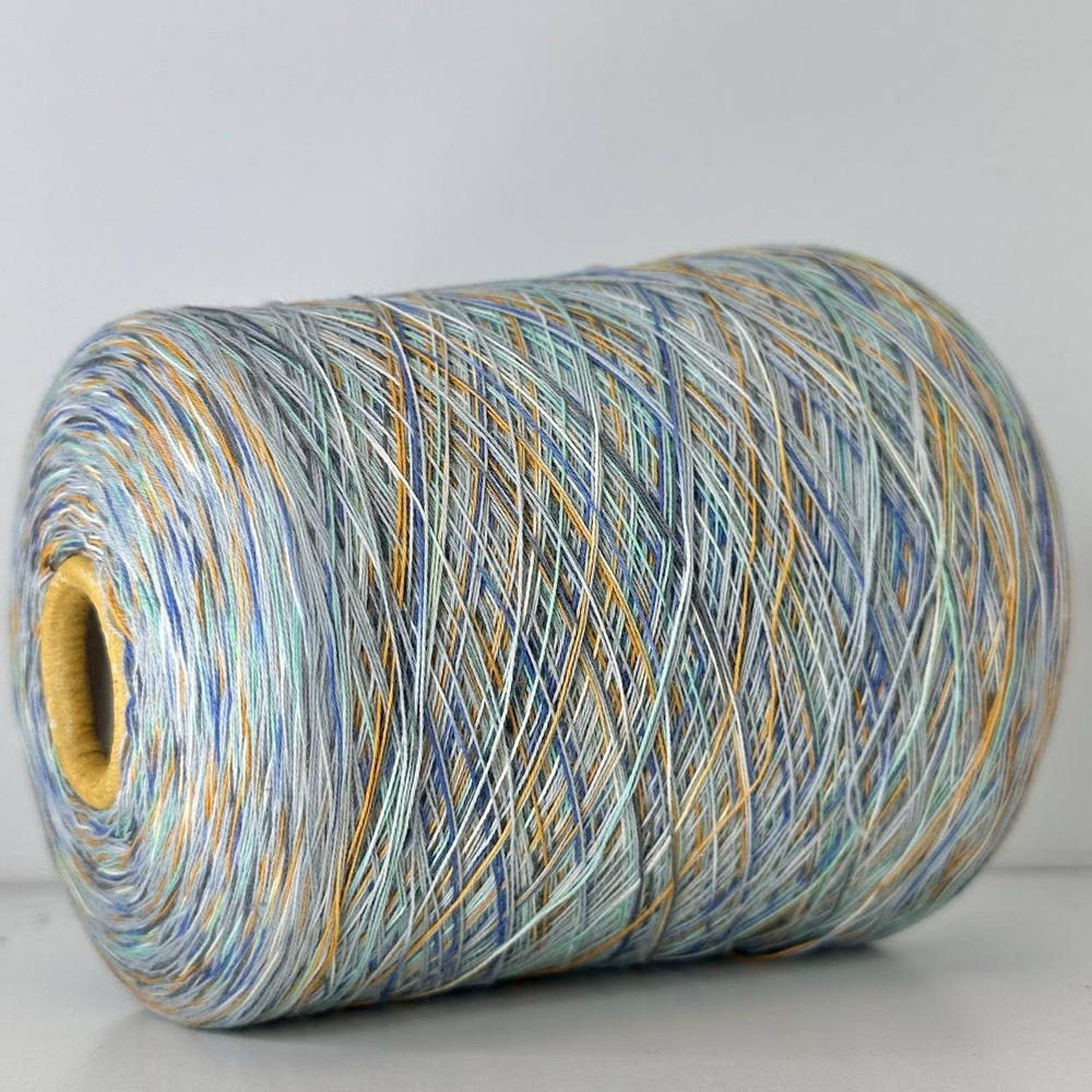 TRAFI - Missoni; 100% хлопок; 1200м/100гр; col. 4606, цвет: синий, бирюзовый, охра, пыльно-голубой; S718