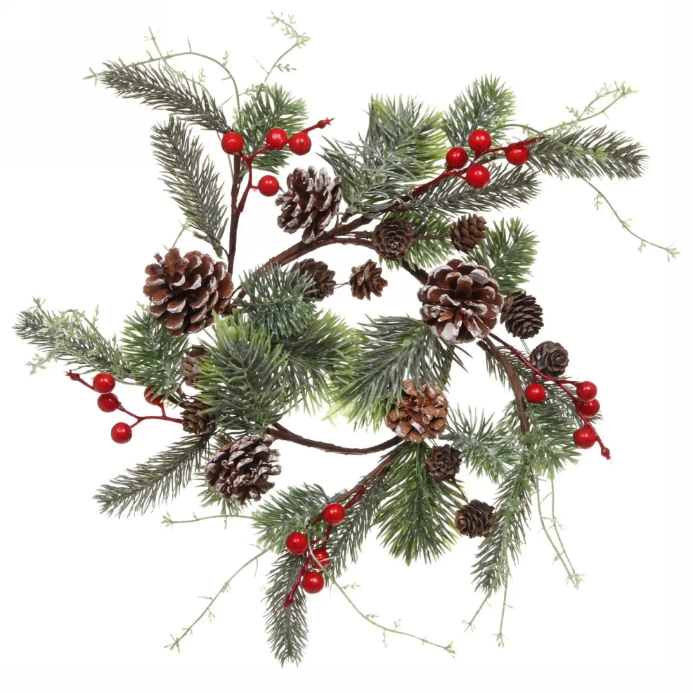 Венок хвойный новогодний «Ягодный Вальс» , 40 см