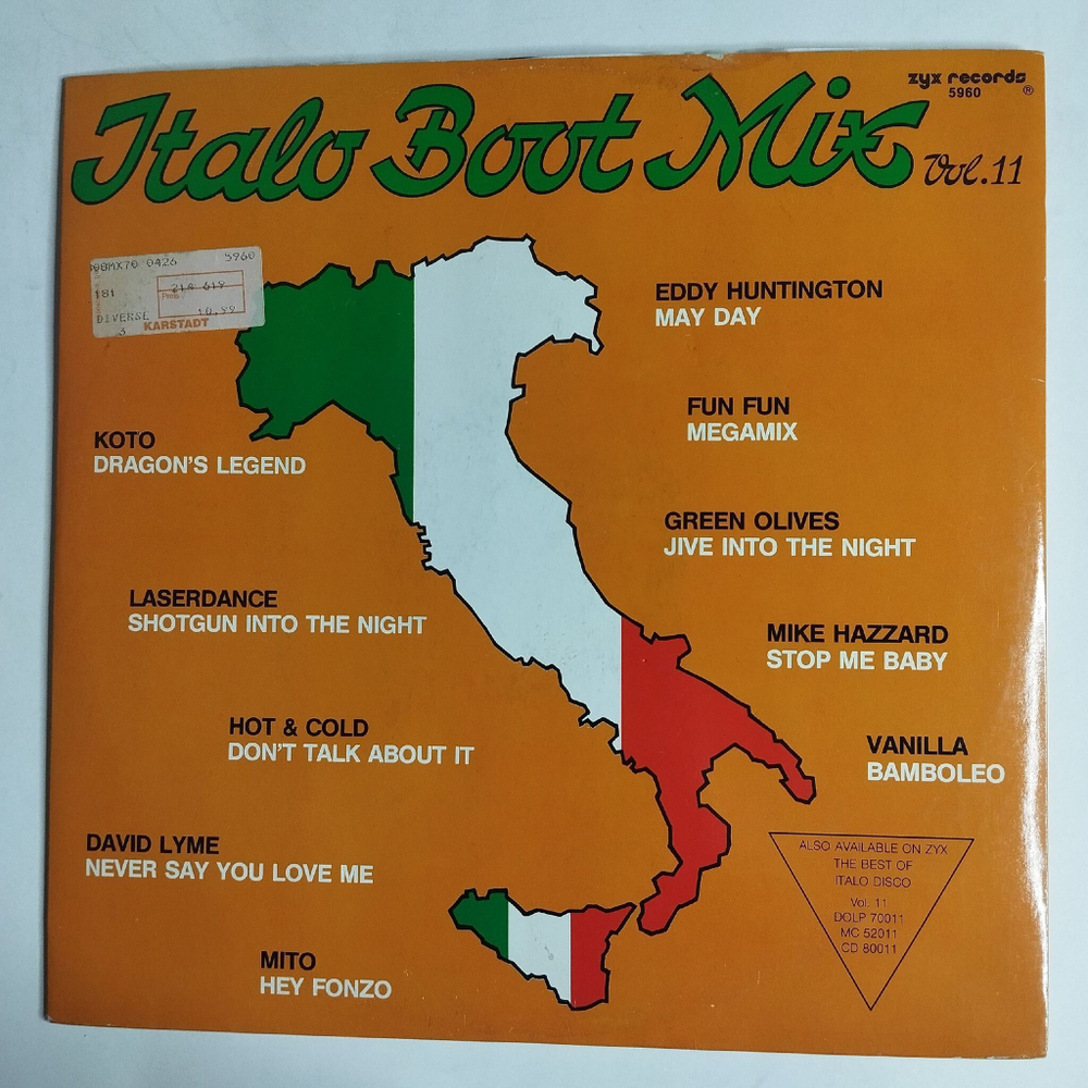 Винтажная виниловая пластинка LP Сборник Italo Boot Mix Vol. 11 (Germany 1988)