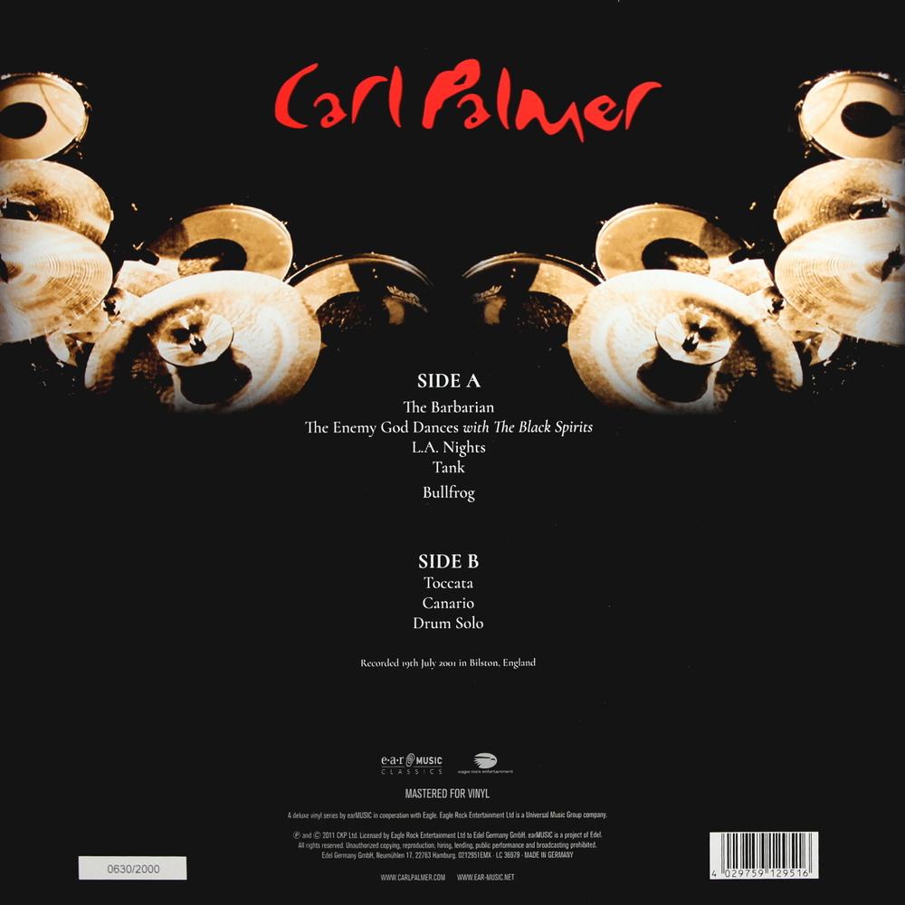 Carl Palmer / Working Live - Volume 1 (LP+CD)